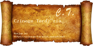 Czinege Terézia névjegykártya