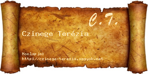 Czinege Terézia névjegykártya
